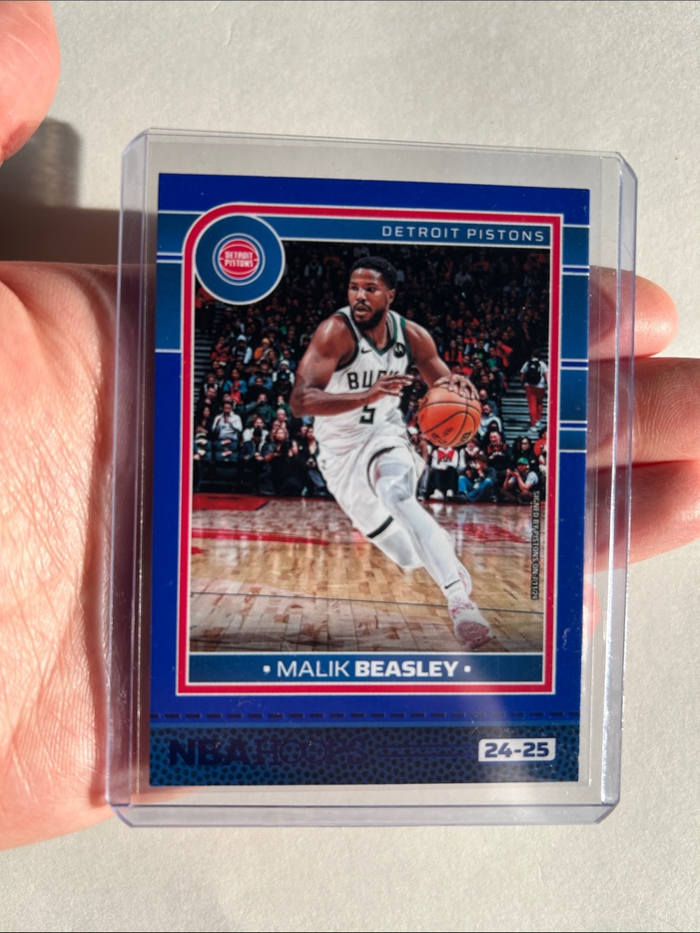 Malik Beasley Detroit Pistons Basketball Card - Blue